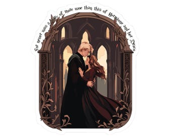 Dramione Romeo Juliet Sticker: Romantic Fantasy Book Lover Decal