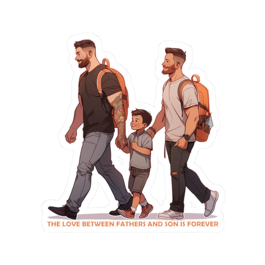 Son Sticker Fathers and Son Sticker: Heartwarming Family Design - Etsy