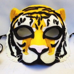 Felt Tiger Mask (Digital File) | Cosplay Pattern | Create Your Own Therian Mask with Felt, Cardboard, & Craft Supplies