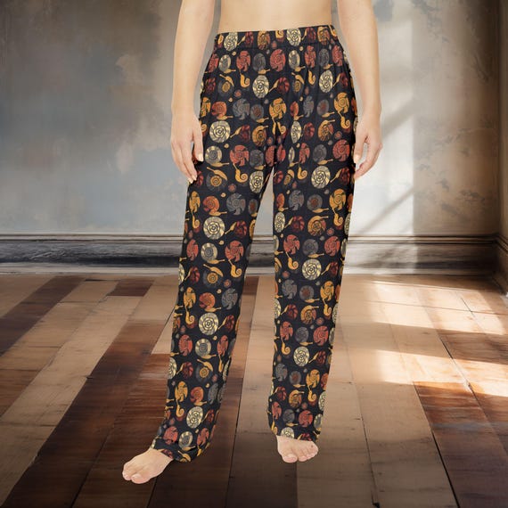 Snails Pattern Pants Cozy Loungewear With Fun Abstract Design Stretchy Baggy Pajama Pants Ideal for Comfort and Whimsy Plus Sizes Etsy Canada