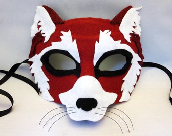Felt Red Panda Mask Pattern Digital Download DIY Cosplay Template