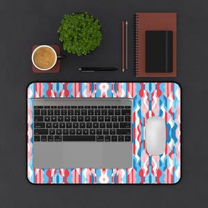 Transgender Flag Gradient Colored Desk Mat | LGBTQ+ Pride Abstract Pattern | Stylish & Functional Gaming Office Accessory | Unique Gift Idea
