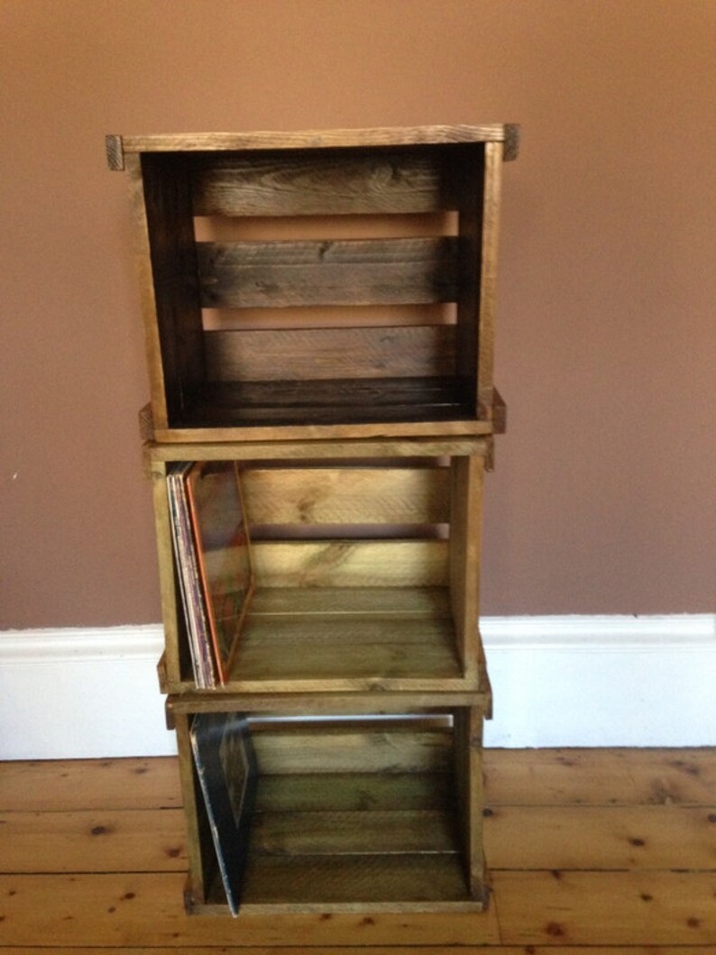Vinyl Record/lp Stackable Wooden Crate for Great Looking Etsy UK