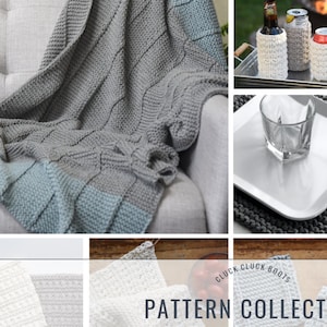 COTTAGE Collection PATTERN BUNDLE | Set of 7 Knitting Patterns | Quick and Cozy Knits | Home Decor | Kitchen Decor