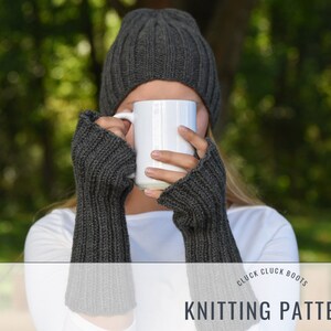 PATTERN Duo | CHANNING Classic Beanie + EMBERS Fingerless Gloves Knitting Patterns | Quick Knits | Campfire Collection