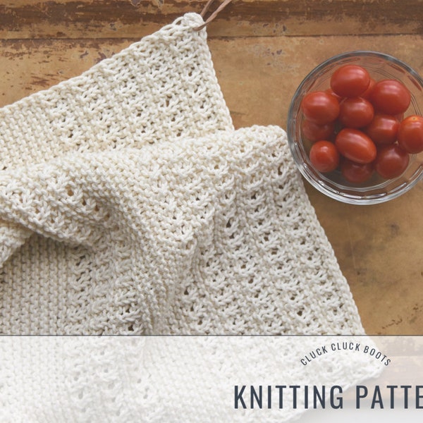 SHANTY Dish Towel Knitting PATTERN | Kitchen Pattern | Home Decor Pattern | Housewarming Gift | Hand Towel | Cottage Collection