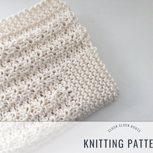 QUAID Washcloth / Dishcloth Knitting PATTERN  | Home Decor | Kitchen Decor | Kitchen Cloth | Knit Dish Cloth