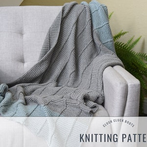 HAMPTON stickad filt | Filt | Afghansk filt | Mysig stickning | Cottage Collection