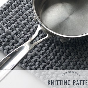 COTTAGE TRIVETS Knitting PATTERN | Includes Three Sizes | Home Decor Pattern | Housewarming Gift | Hot Pad | Cottage Collection