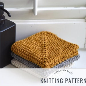 SURCIE Washcloth / Dishcloth Knitting PATTERN | Kitchen Cloth | Face Cloth | Dish Cloth | Square Cloth
