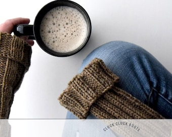 COFFEEHOUSE Wrist Warmers Knitting PATTERN | Arm Warmers Pattern | Quick Knit | Fingerless Mittens | Wrist Cuffs