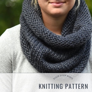 ESSENTIAL Chunky Cowl Knitting PATTERN | Chunky Knit | Quick Knit | Cowl Scarf | Fall + Winter Accessory | Beginner Knit