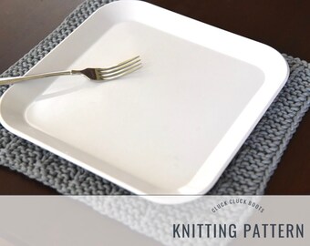 PHIPPS Placemats Knitting PATTERN | Square + Rectangle Placemats | Includes Two Sizes | Home Decor | Table Decor | Phipps Collection