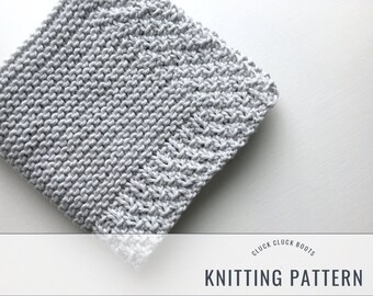 COURTYARD Dishcloth Knitting PATTERN | Kitchen Knit | Home Decor | Knit Washcloth | Kitchen Cloth