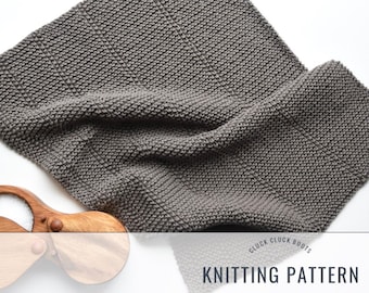 LAGOM Dish Towel Knitting PATTERN ONE | Kitchen Pattern | Home Decor Pattern | Knit Towel | Hand Towel | Part of the Lagom Quintet