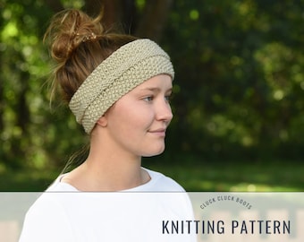 BIRCH Headband / Ear Warmer Knitting PATTERN | Includes Two Sizes | Fall + Winter Accessory | Cozy Knit | Campfire Collection