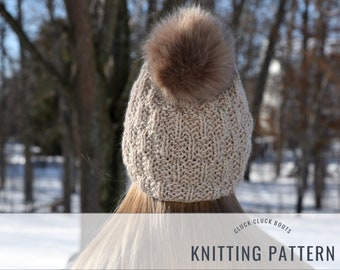 BENTLEY Beanie KNITTING PATTERN | Quick Knit | Hat Pattern | Fall + Winter Accessory | Cozy Knit