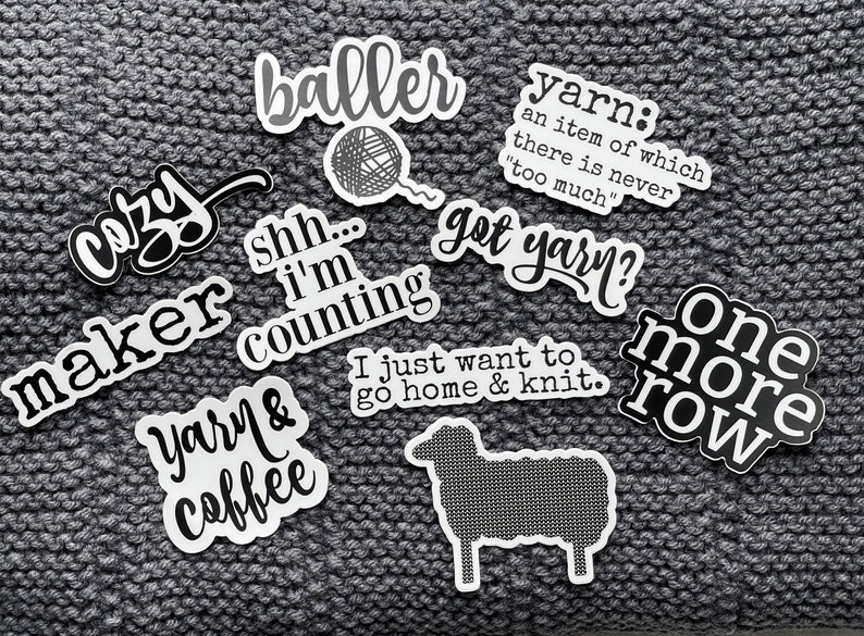 GO HOME Sticker Knitting Sticker Yarn Sticker Water Bottle Sticker Vinyl Sticker Laptop Sticker image 2