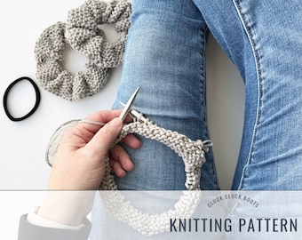 TRESSA Scrunchie Knitting PATTERN | Hair Tie Pattern | Knit Hair Accessory