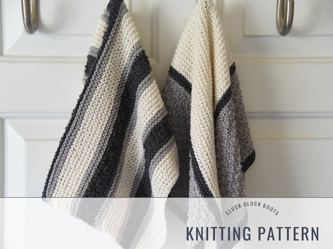 Kitchen Dish Towel Knitting PATTERNS TAVOLA TRATTORIA Pattern Duo Home Decor Pattern Hand Towels