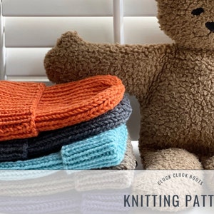 WILLOUGHBABY Brimmed Beanie Knitting PATTERN | Hat Pattern | Quick Knit | Baby + Toddler Sizes | Baby Beanie
