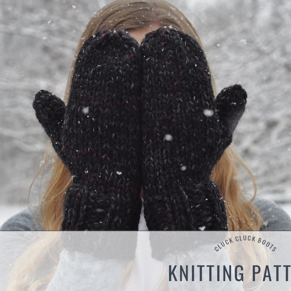MARIBEL Mitten Knitting PATTERN | Adult Mittens Pattern | Chunky Knit | Cozy Knit | Unisex Mittens | Fall + Winter Accessory