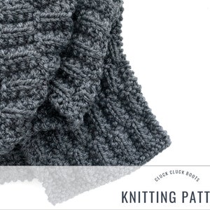 BENTLEY Scarf Knitting PATTERN | Chunky Scarf | Mens Scarf | Womens Scarf | Fall + Winter Accessory