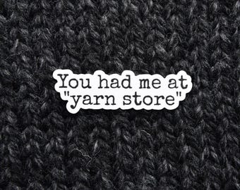 YARN STORE Knitting Sticker | Crochet Sticker | Water Bottle Sticker | Vinyl Sticker | Laptop Sticker