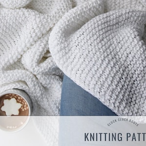 CHESTER Chunky Knit Blanket PATTERN | Throw Blanket | Afghan Blanket | Cozy Knit | Beginner Knit