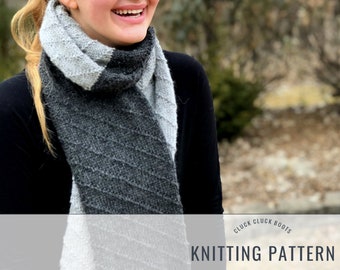 KIPLING Scarf Knitting PATTERN | Spiral Scarf | Classic Scarf | Tube Scarf