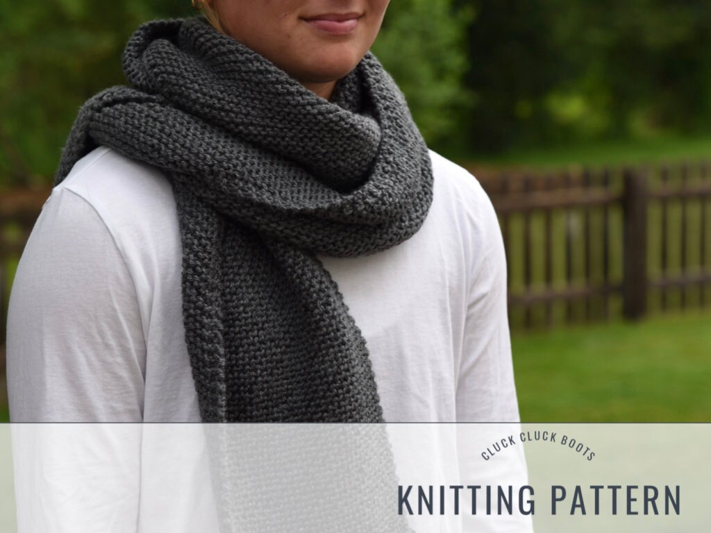 PAPI C2C Scarf Knitting PATTERN | Knit Scarf | Mens + Womens Scarf ...