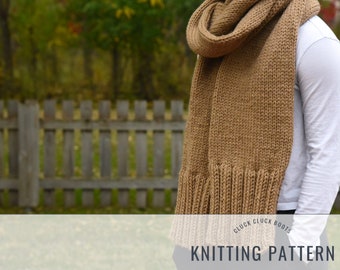 PATTON Scarf Knitting PATTERN | Tube Scarf | Easy Scarf | Fall + Winter Accessory | Cozy Knit | Bulky Scarf