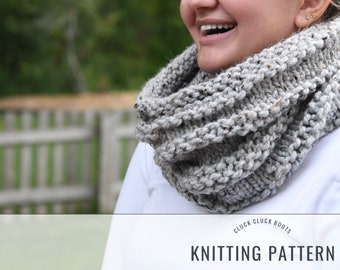 BIRDIE Chunky Cowl Snood Knitting PATTERN | Chunky Knit | Quick Knit | Cowl Scarf | Fall + Winter Accessory | Knit Snood