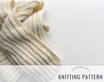 WAVERLY Scarf KNITTING PATTERN | Chunky Scarf | Includes Three Lengths | Cozy Knit | Fall + Winter Accessory