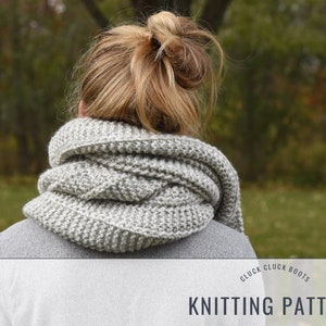 PARKER Scarf Knitting PATTERN Chunky Reversible Scarf Fall Winter Accessory Beginner Scarf Stylish Scarf image 2