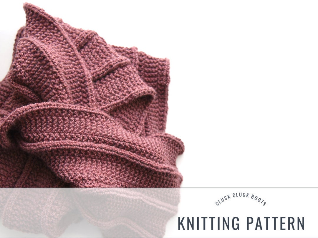 EDIE Scarf Knitting PATTERN Beginner Pattern Mens Scarf Womens Scarf