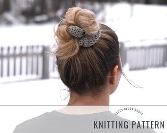 TRESSA Scrunchie Knitting PATTERN | Hair Tie Pattern | Knit Hair Accessory