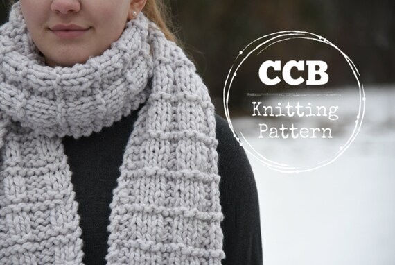 Ruby Scarf Knitting Pattern Super Chunky Scarf Quick Knit
