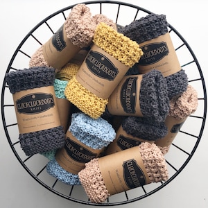 Knit Washcloth / Dishcloth | Choice of Color | SUMMER GRILLE | 100% Cotton | Kitchen Cloth