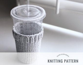 FRAPPE Iced Coffee Cozy / MODELLO con maniche per tazze / Include due misure / Maniche per tazze fredde