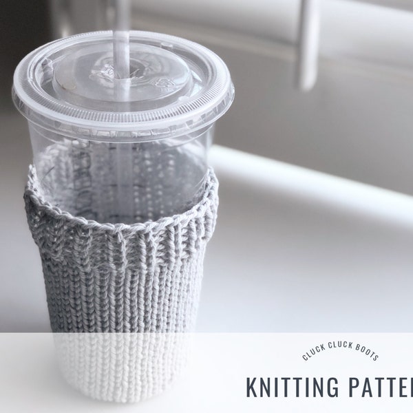 FRAPPE Iced Coffee Cozy / Cup Sleeve PATTERN | Includes Two Sizes | Cold Cup Sleeve