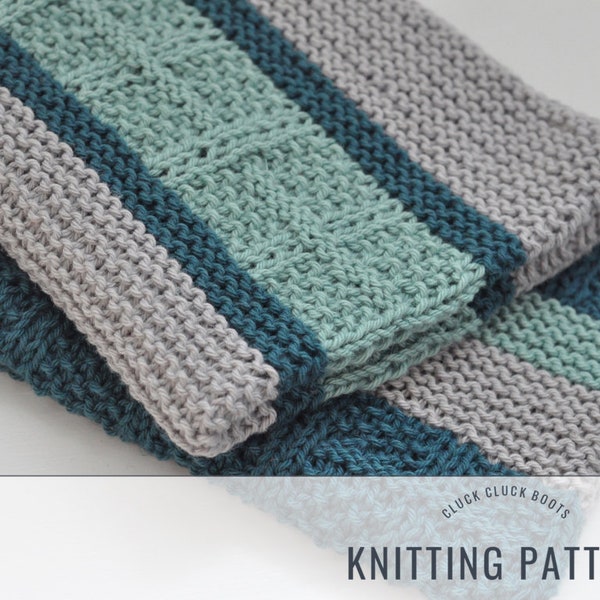 NOOK + DINETTE Dish Towel Knitting PATTERN Duo | Home Decor Pattern | Kitchen Decor | Burp Cloths | Hand Towels | Knit Towel | Home Decor