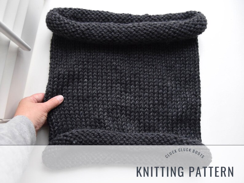 ESSENTIAL Chunky Cowl Knitting PATTERN Chunky Knit Quick - Etsy