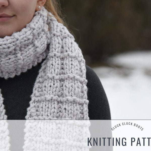 RUBY Scarf Knitting PATTERN | Super Chunky Scarf | Quick Knit | Open Ended Scarf | Fall + Winter Accessory | Bulky Scarf