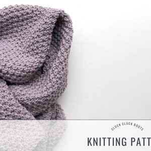 LOTTIE Scarf Knitting PATTERN | Classic Scarf | Mens Scarf | Womens Scarf | Open Ended Scarf