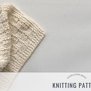 KNOX Washcloth / Dishcloth Knitting PATTERN | Kitchen Cloth | Knit Dish Cloth | Kitchen Linen | Home Decor