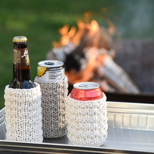 DOCKSIDE Can Sleeve | Knit Bottle Sleeve | Skinny Can Cozy | Free Shipping | Choice of 3 Colors