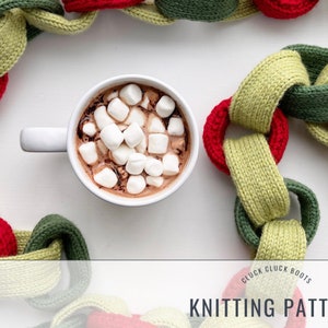 HO HO O's Garland Knitting PATTERN | Holiday Decor | Christmas Decor | Tree Garland