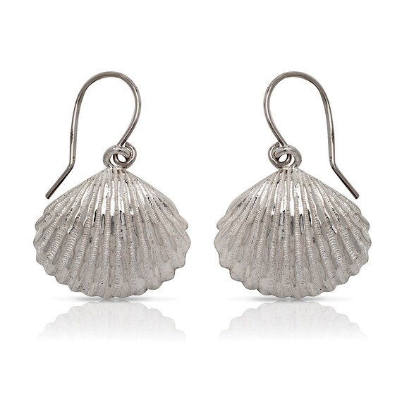 925 Sterling Silver Seashell Earrings made in USA Etsy Australia