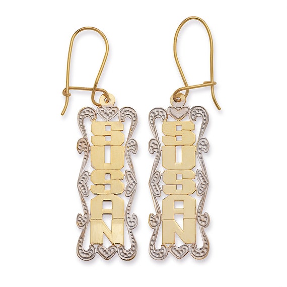 Name clearance earrings etsy